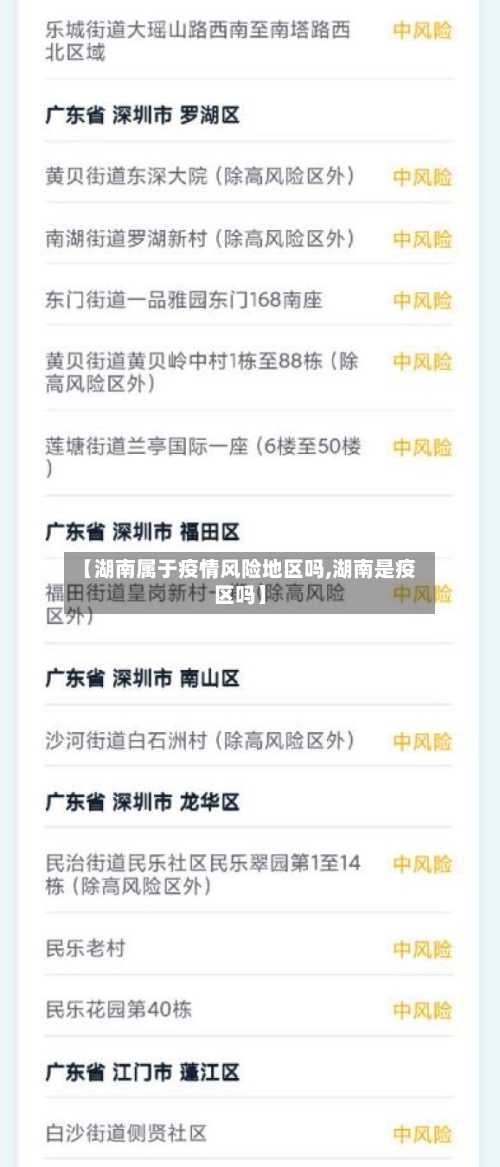 【湖南属于疫情风险地区吗,湖南是疫区吗】-第3张图片