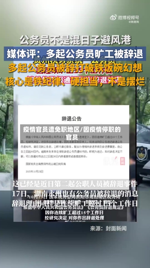 疫情官员遭免职地区/因疫情停职的官员