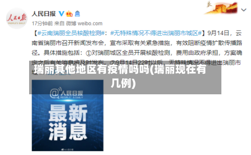 瑞丽其他地区有疫情吗吗(瑞丽现在有几例)-第2张图片