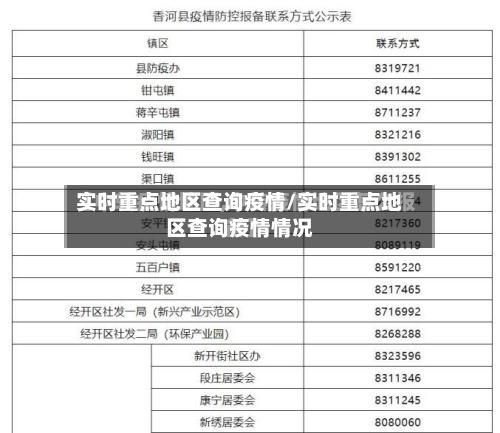 实时重点地区查询疫情/实时重点地区查询疫情情况