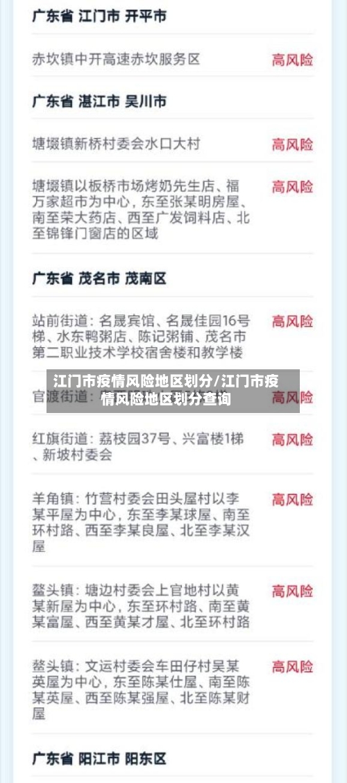 江门市疫情风险地区划分/江门市疫情风险地区划分查询-第2张图片