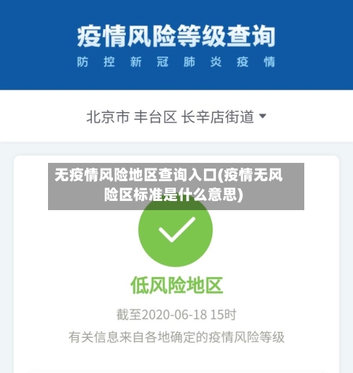 无疫情风险地区查询入口(疫情无风险区标准是什么意思)-第3张图片
