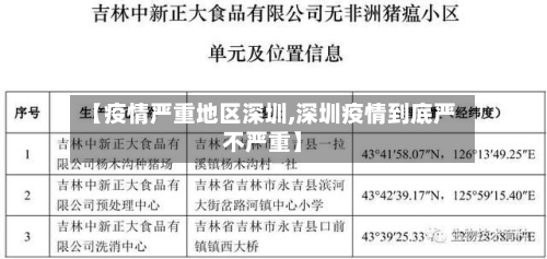 【疫情严重地区深圳,深圳疫情到底严不严重】