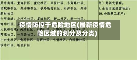 疫情防控于危险地区(最新疫情危险区域的划分及分类)-第3张图片