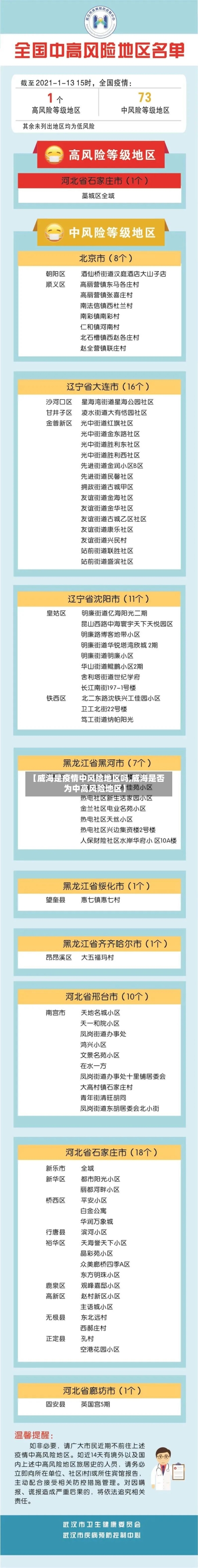 【威海是疫情中风险地区吗,威海是否为中高风险地区】